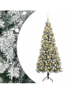 Albero di Natale artificiale con palline 240 cm 300 LED 2