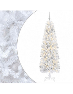 Albero di Natale Artificiale Slim con Palline 180 cm 300 LED 2