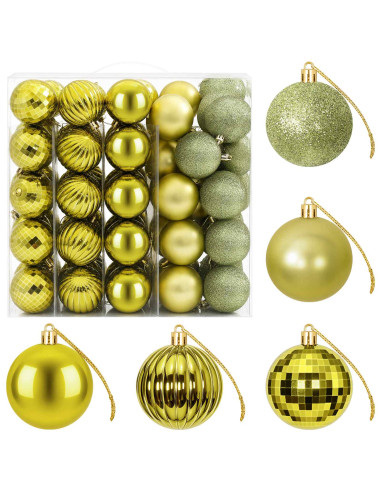Set di Palline di Natale 75 pz Verde chiaro 6 cm Polistirolo