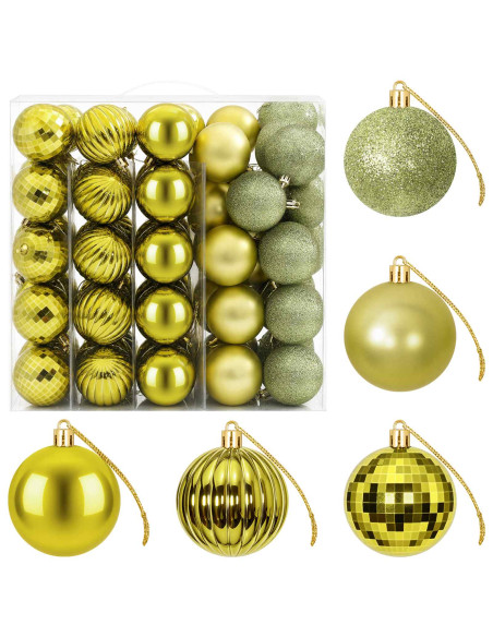 Set di Palline di Natale 75 pz Verde chiaro 6 cm Polistirolo