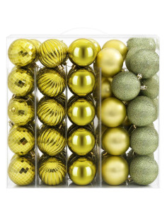Set di Palline di Natale 75 pz Verde chiaro 6 cm Polistirolo 2