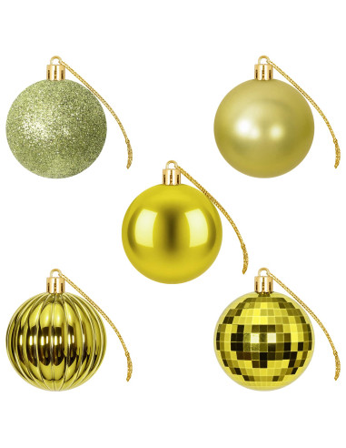 Set di Palline di Natale 75 pz Verde chiaro 6 cm Polistirolo