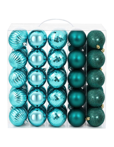 Set di Palline di Natale 75 pz Verde 6 cm Polistirolo