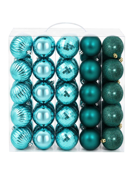 Set di Palline di Natale 75 pz Verde 6 cm Polistirolo