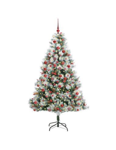 Albero di Natale artificiale Verde e bianco 180 cm