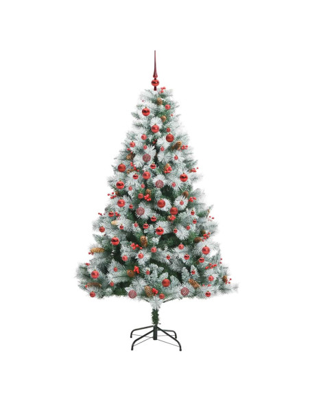 Albero di Natale artificiale Verde e bianco 180 cm