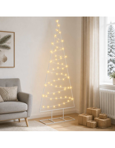 Albero di Natale in metallo con LED KUOPIO 180 cm Bianco caldo