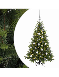 Albero di Natale artificiale con palline 120 cm 150 LED 2