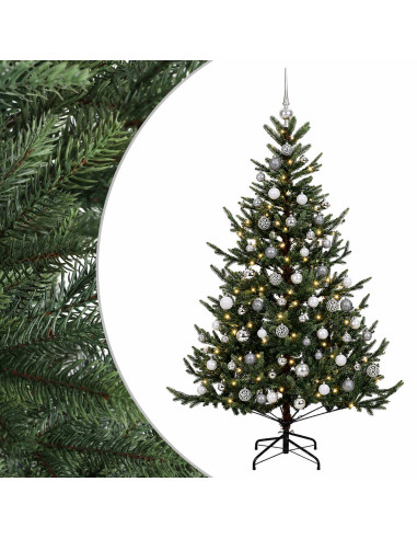 Albero di Natale artificiale con palline 240 cm 300 LED
