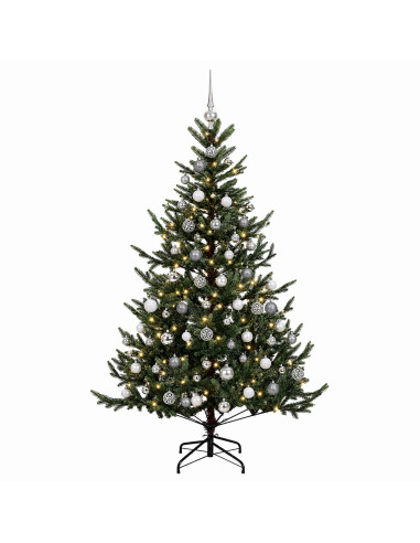 Albero di Natale artificiale con palline 240 cm 300 LED