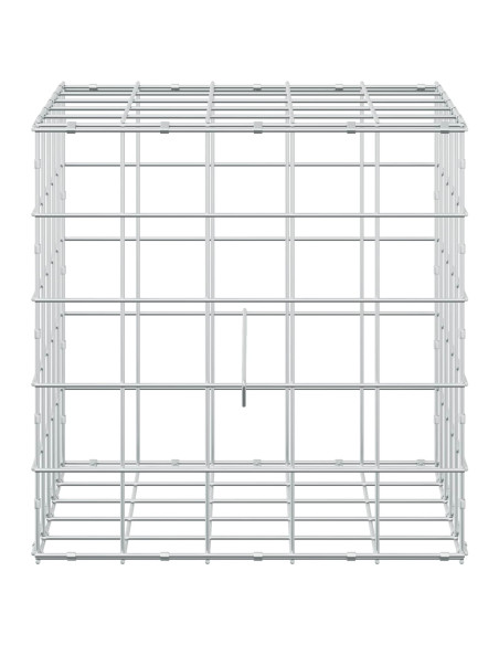 Gabione con filo da 5 mm e rete 10x10 cm 50x50x50 cm