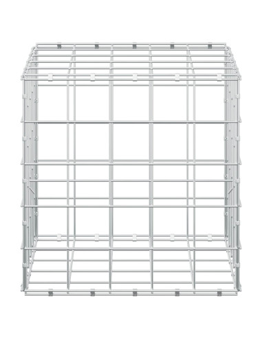 Gabione con filo da 5 mm e rete 10x10 cm 50x50x50 cm