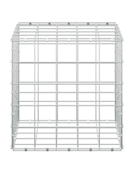 Gabione con filo da 5 mm e rete 10x10 cm 50x50x50 cm