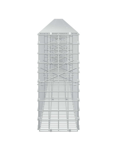 Gabione con filo da 5 mm e rete da 5x5 cm 1000x20x50 cm