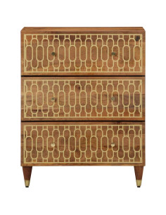 Credenza 60x33x75 cm in Legno Massello di Mango