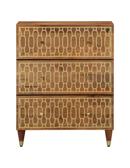 Credenza 60x33x75 cm in Legno Massello di Mango