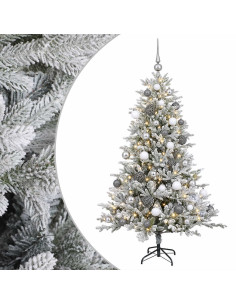 Albero di Natale Artificiale con Palline 120 cm 150 LED 2