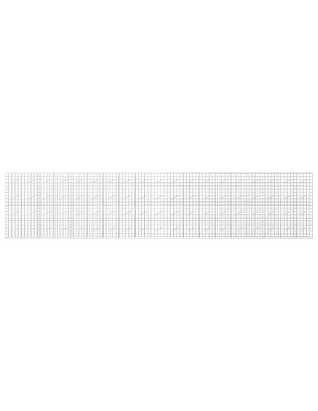 Gabione con filo da 5 mm e rete 10x10 cm 950x10x200 cm
