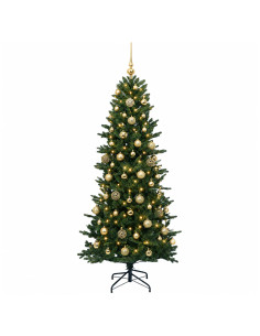Albero di Natale artificiale con palline 210 cm 300 LED 2