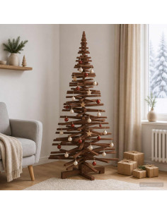 Albero di Natale in legno KOTKA 180 cm Legno Massello di Pino