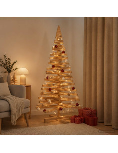 Albero di Natale in legno KOTKA 120 cm Legno Massello di Pino