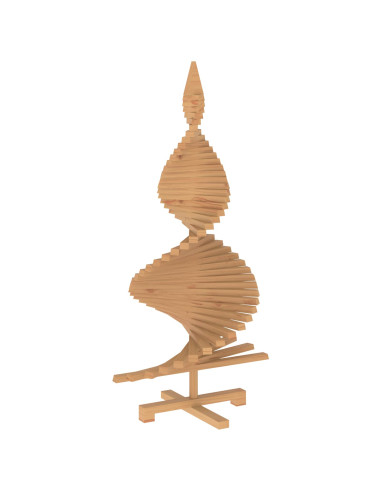 Albero di Natale in legno KOTKA 120 cm Legno Massello di Pino