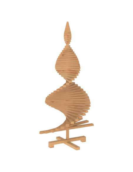 Albero di Natale in legno KOTKA 120 cm Legno Massello di Pino