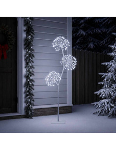 Albero di Natale a LED a forma di S Bianco 18 x 18 x 120 cm