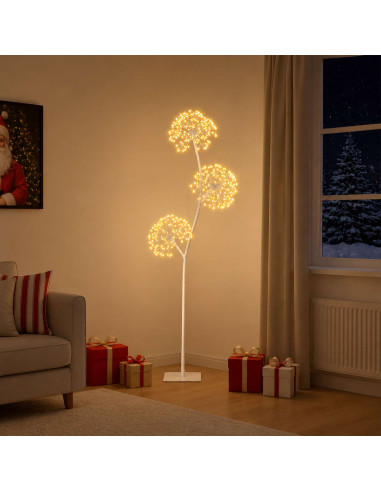 Albero di Natale a LED a forma di S Bianco 18 x 18 x 120 cm