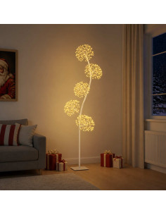 Albero di Natale a LED a forma di S Bianco 20 x 20 x 175 cm