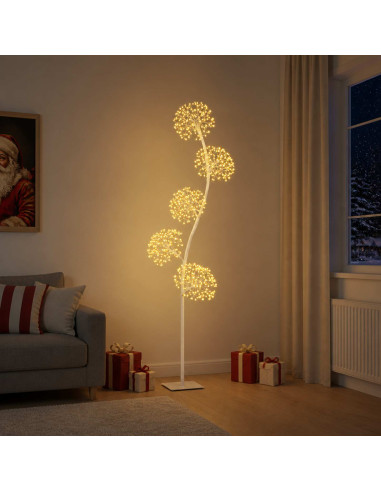 Albero di Natale a LED a forma di S Bianco 20 x 20 x 175 cm