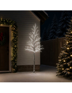 Albero di Natale LED innevato Marrone 25 x 25 x 240 cm Plastica