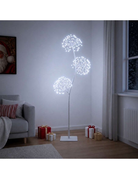 Albero di Natale a LED a forma di S Bianco 18 x 18 x 120 cm