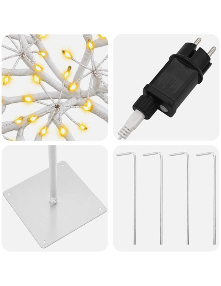 Albero di Natale a LED a forma di S Bianco 20 x 20 x 175 cm