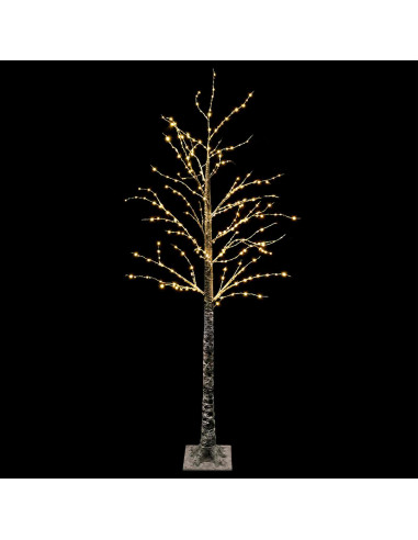 Albero di Natale LED innevato Marrone 22 x 22 x 180 cm Plastica