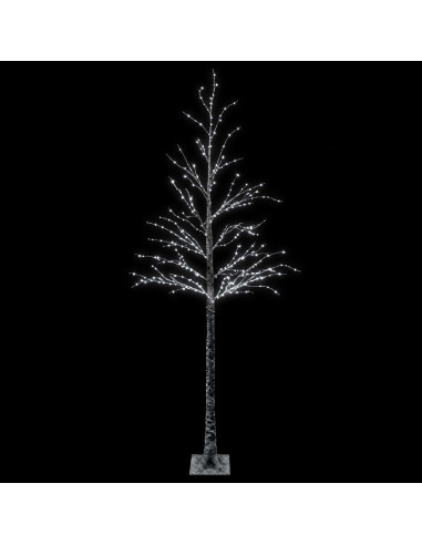 Albero di Natale LED innevato Marrone 25 x 25 x 210 cm Plastica
