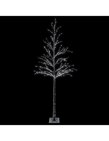Albero di Natale LED innevato Marrone 25 x 25 x 210 cm Plastica