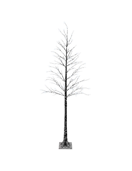 Albero di Natale LED innevato Marrone 25 x 25 x 240 cm Plastica