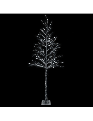 Albero di Natale LED innevato Marrone 25 x 25 x 240 cm Plastica