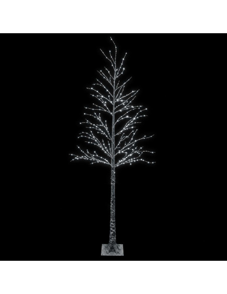 Albero di Natale LED innevato Marrone 25 x 25 x 240 cm Plastica