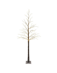 Albero di Natale LED innevato Marrone 25 x 25 x 210 cm Plastica 2