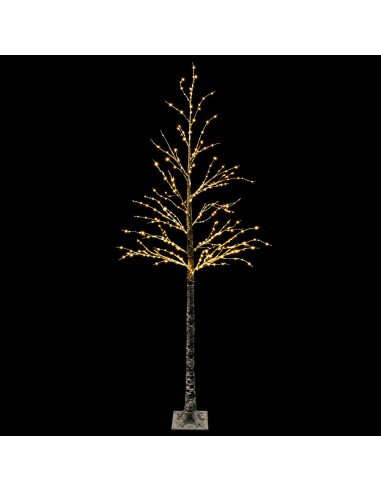Albero di Natale LED innevato Marrone 25 x 25 x 210 cm Plastica