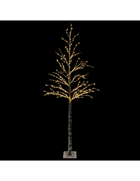 Albero di Natale LED innevato Marrone 25 x 25 x 210 cm Plastica