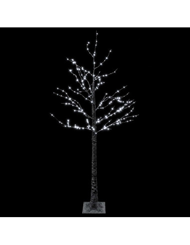 Albero di Natale LED innevato Marrone 22 x 22 x 150 cm Plastica