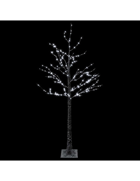 Albero di Natale LED innevato Marrone 22 x 22 x 150 cm Plastica
