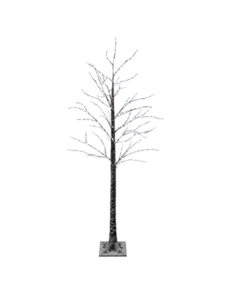 Albero di Natale LED innevato Marrone 22 x 22 x 180 cm Plastica
