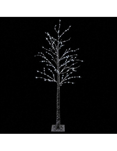 Albero di Natale LED innevato Marrone 22 x 22 x 180 cm Plastica
