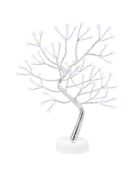 Mini albero di Natale starburst 2 pz Argento 12 x 50 cm Acciaio
