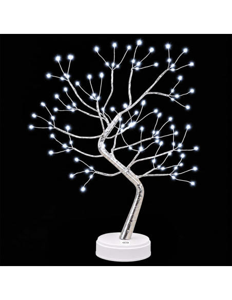 Mini albero di Natale starburst 2 pz Argento 12 x 50 cm Acciaio