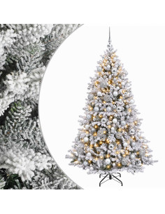 Albero di Natale Artificiale con Palline 210 cm 300 LED